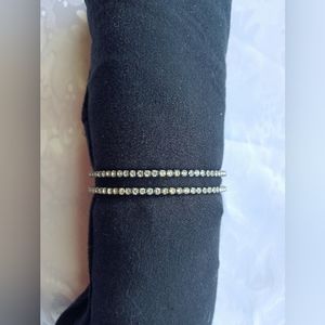 Vintage Copper Tone and Rhinestones Bangle Bracelet.